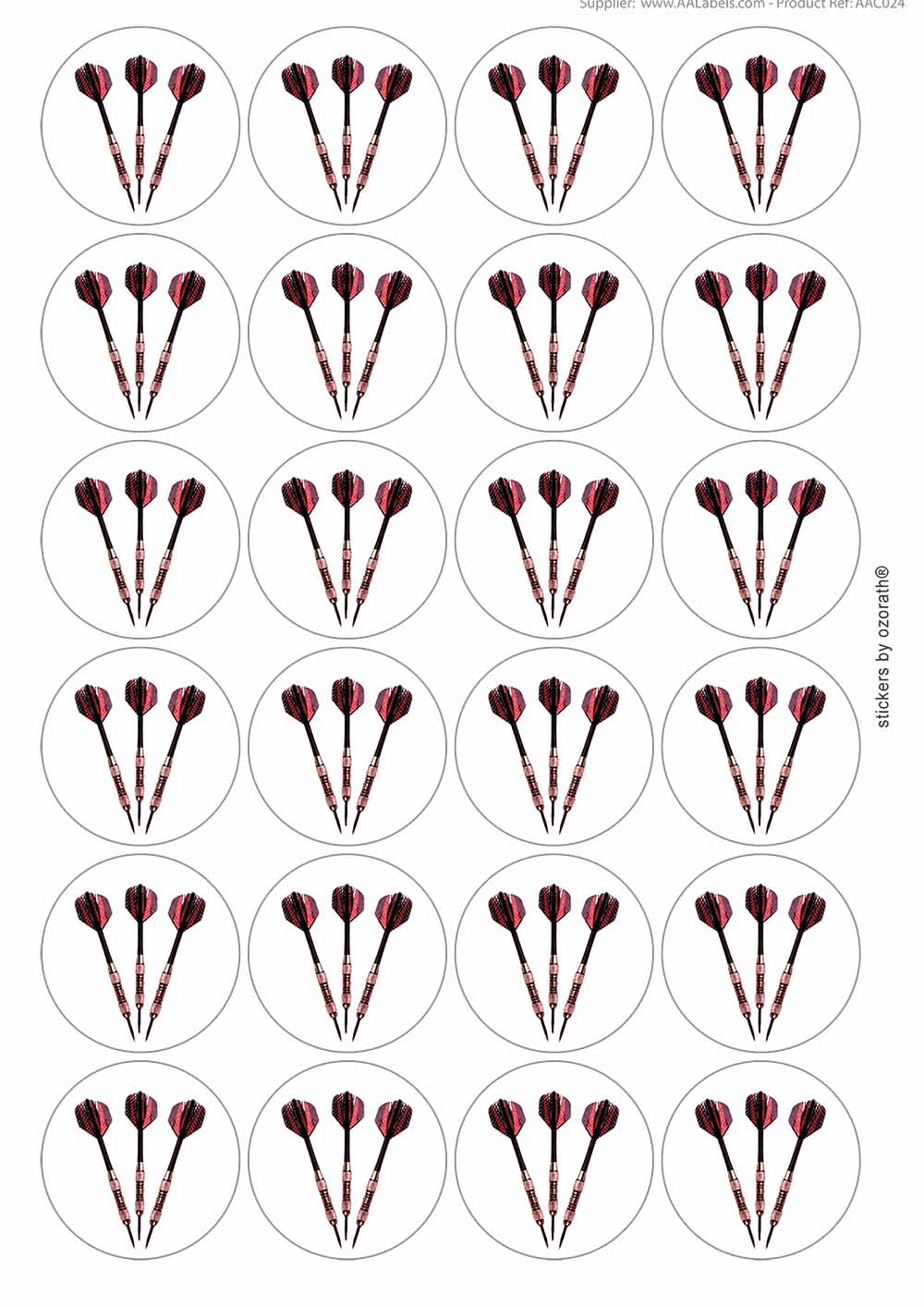 A picture of an A4 sheet of matte paper stickers
