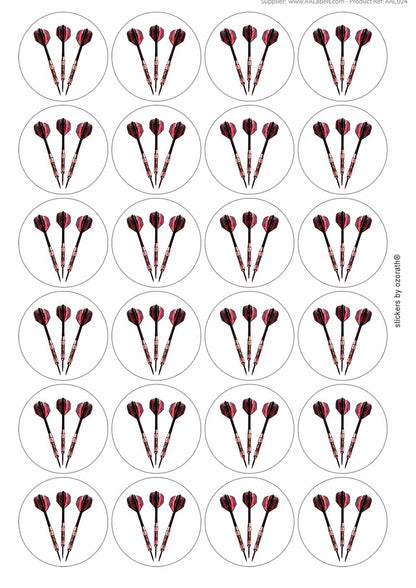A picture of an A4 sheet of matte paper stickers