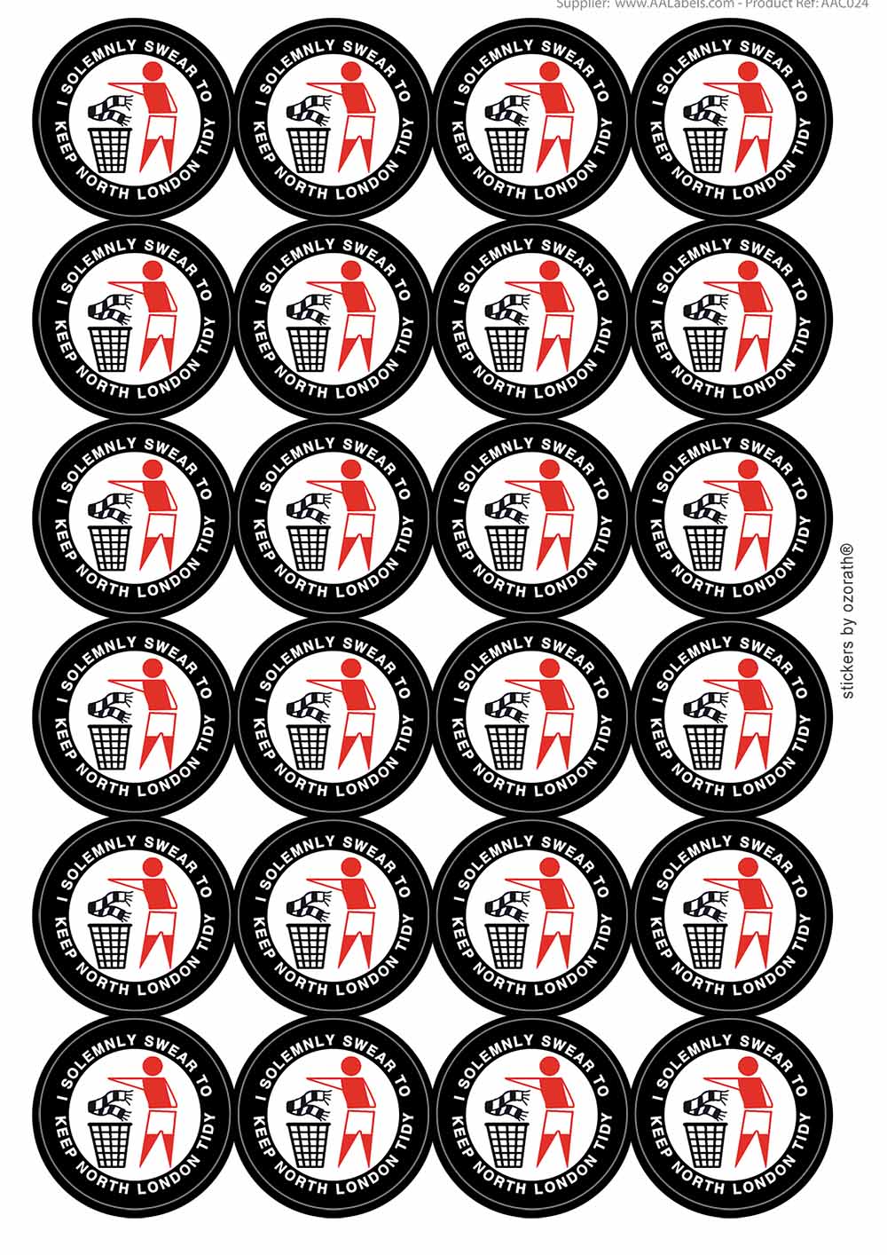 A picture of an A4 sheet of matte paper stickers