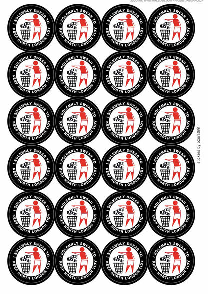 A picture of an A4 sheet of matte paper stickers