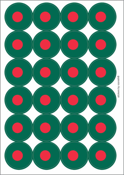 A picture of an A4 sheet of matte paper stickers