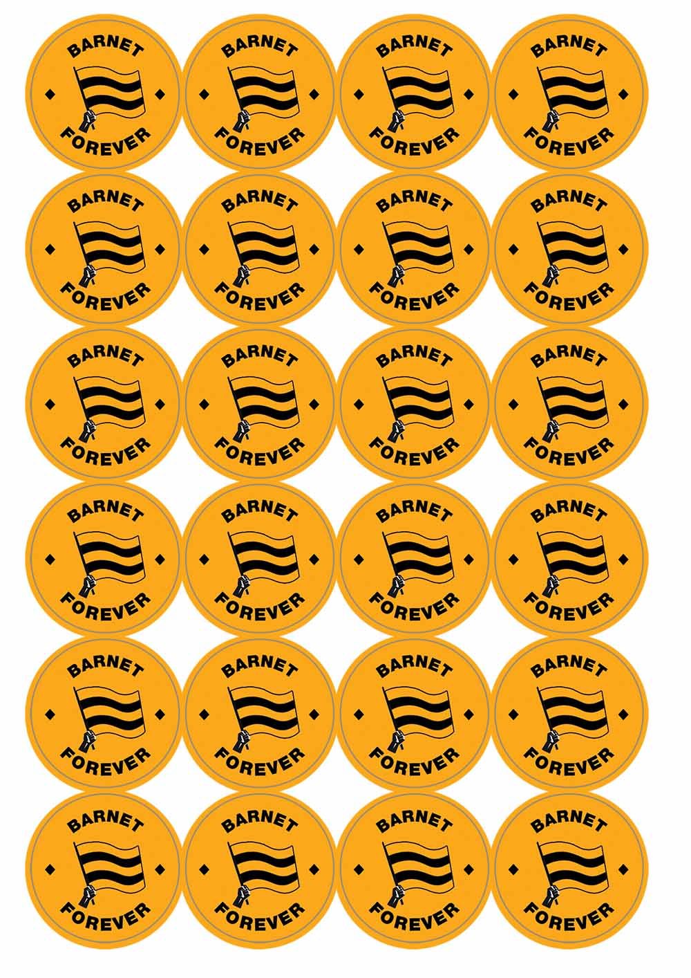 A picture of an A4 sheet of matte paper stickers