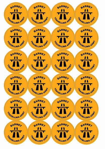 A picture of an A4 sheet of matte paper stickers
