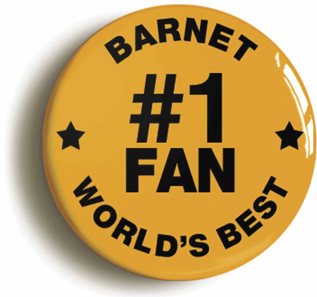 A picture of the front of the product, titled Barnet #1 Fan Circular 50mm Fridge Magnet
