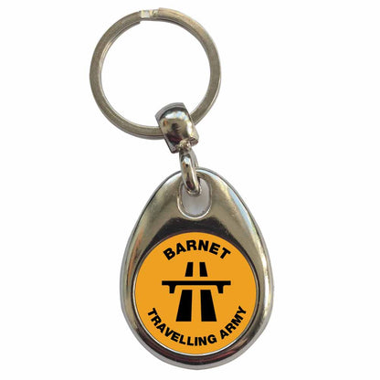 An image of a plain metal keyring