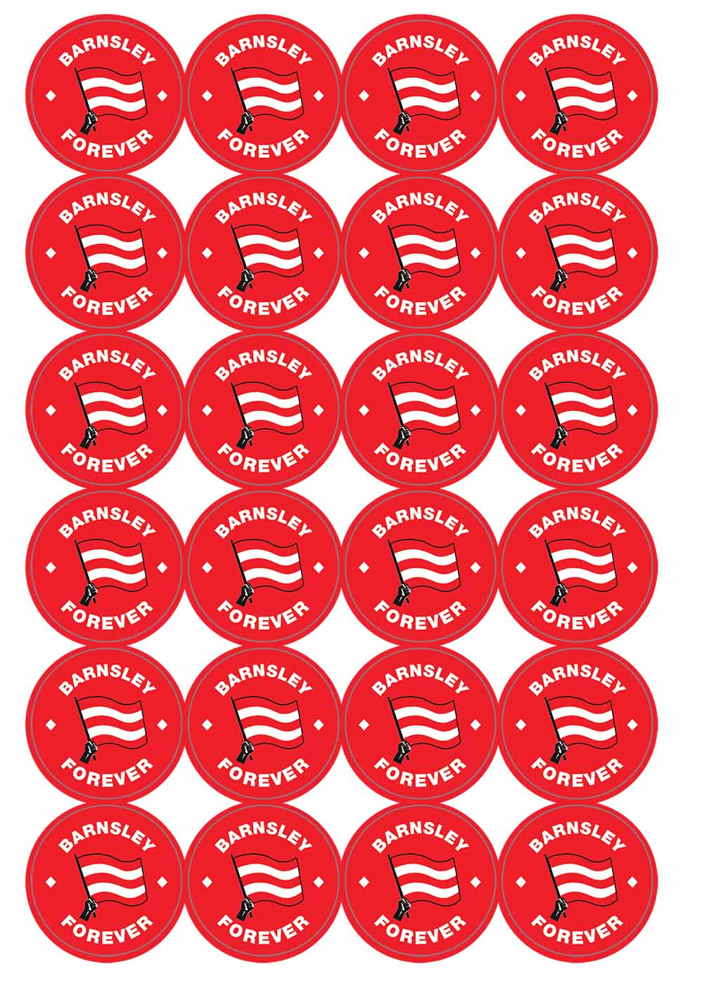 A picture of an A4 sheet of matte paper stickers