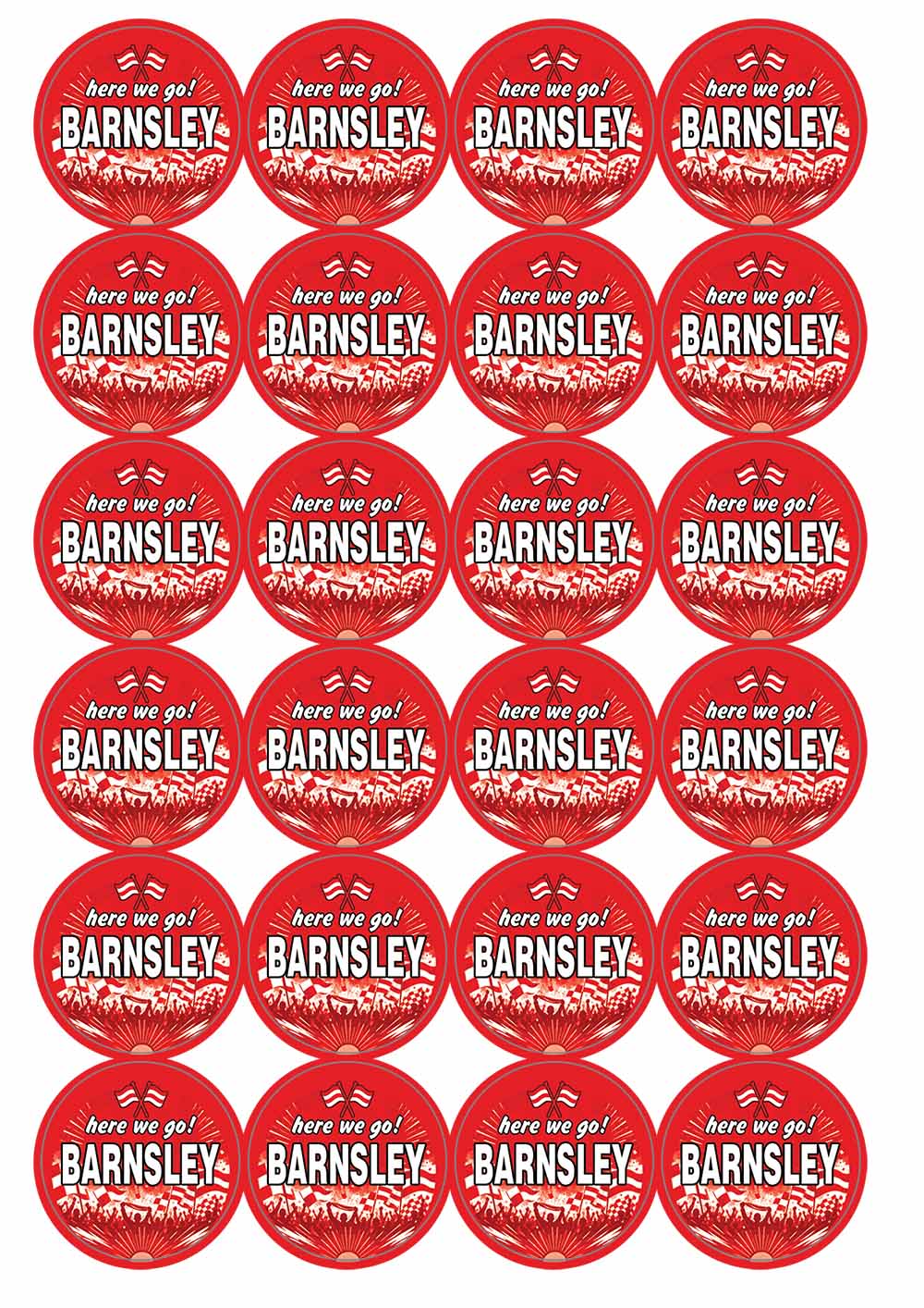 A picture of an A4 sheet of matte paper stickers