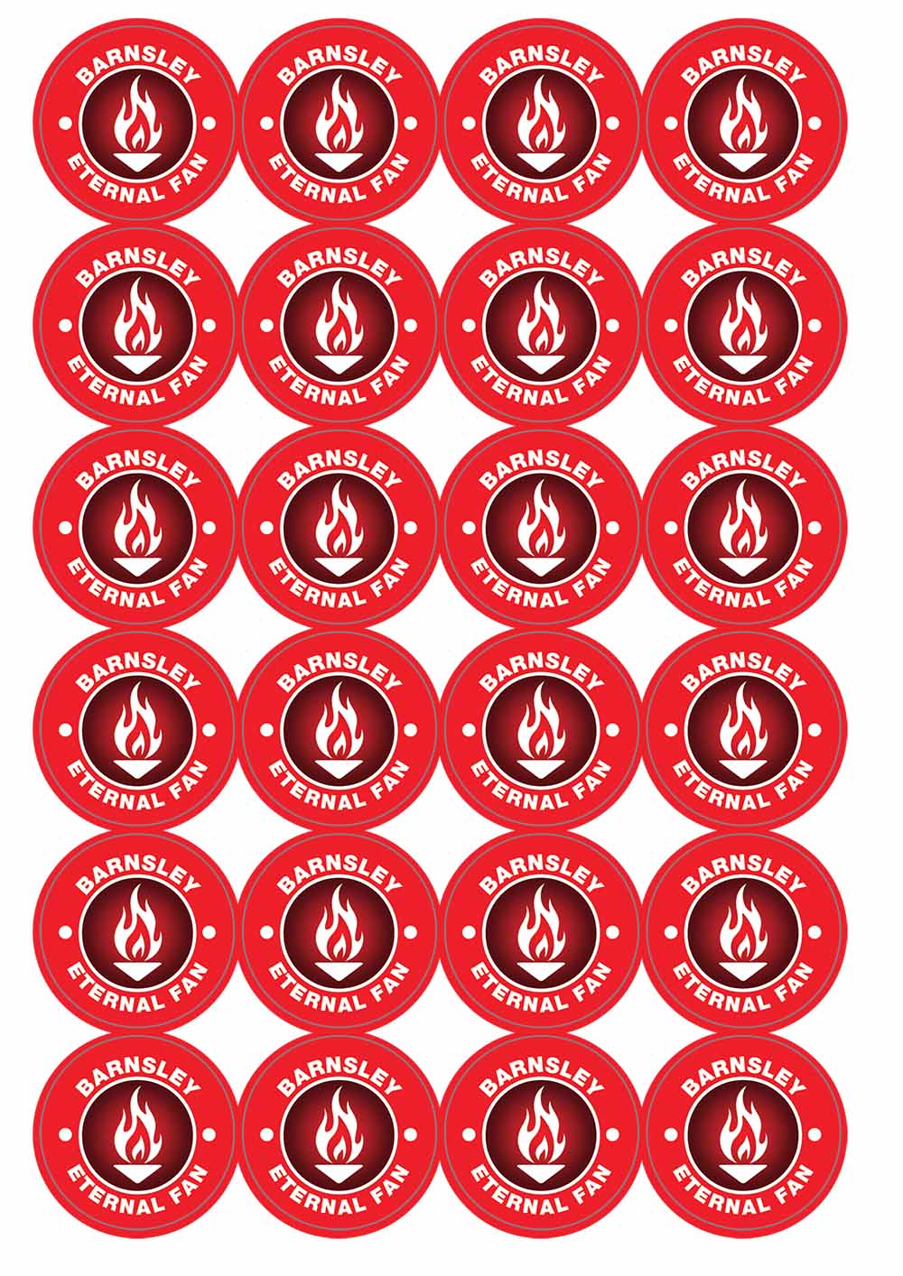 A picture of an A4 sheet of matte paper stickers