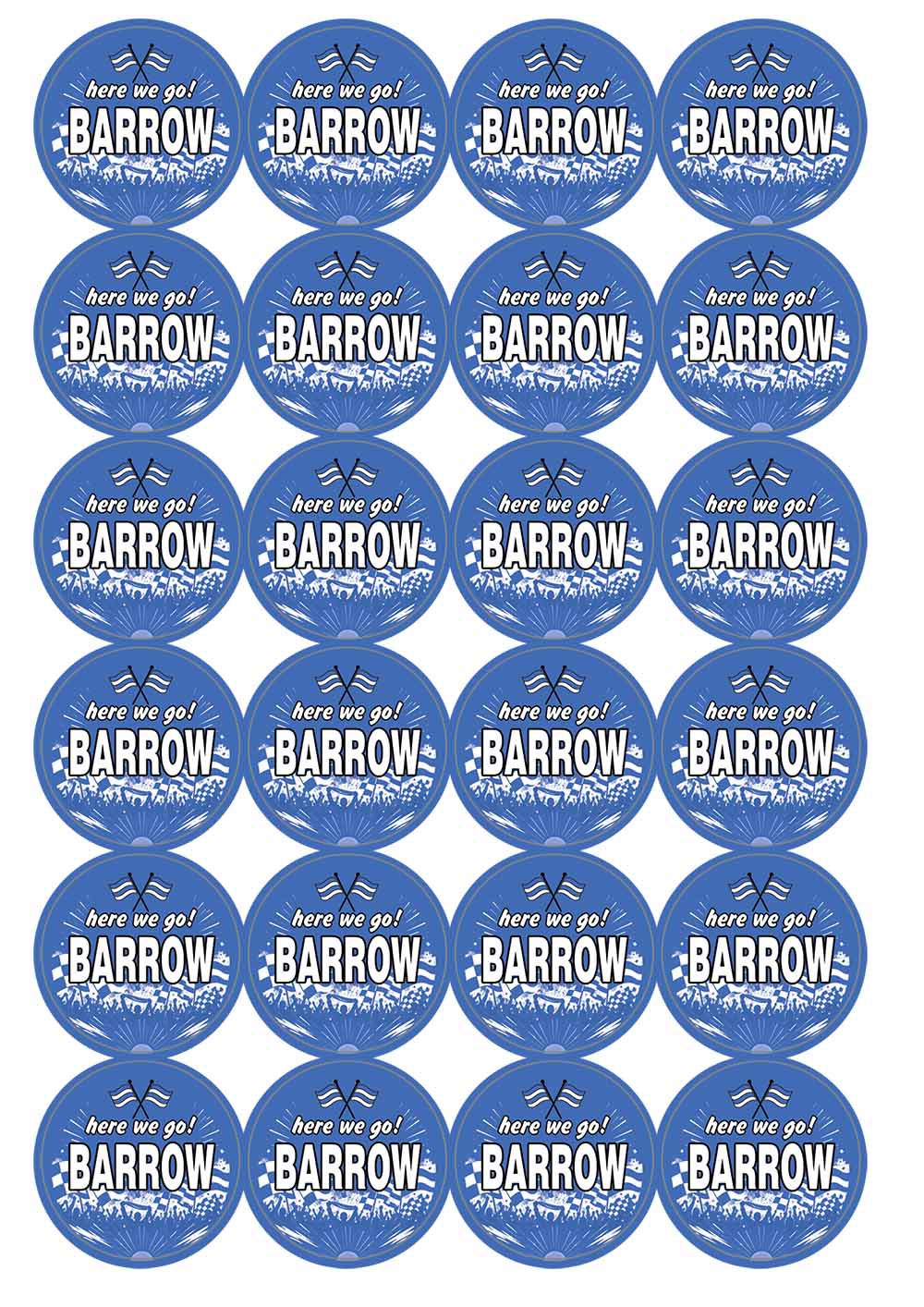 A picture of an A4 sheet of matte paper stickers
