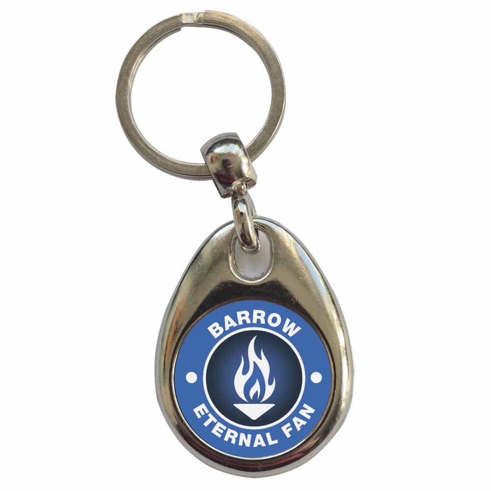 An image of a plain metal keyring