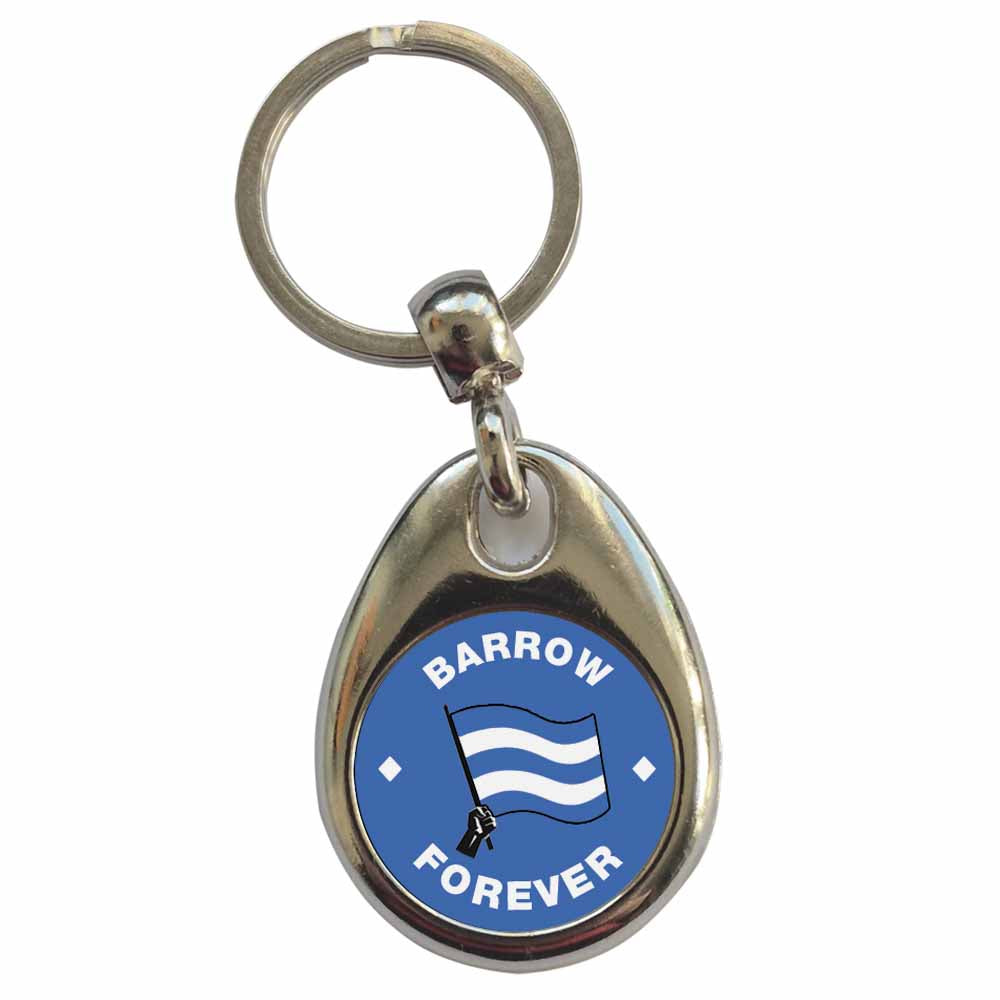 An image of a plain metal keyring