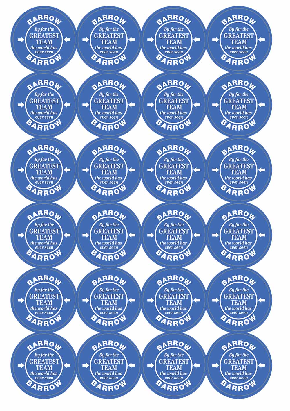 A picture of an A4 sheet of matte paper stickers