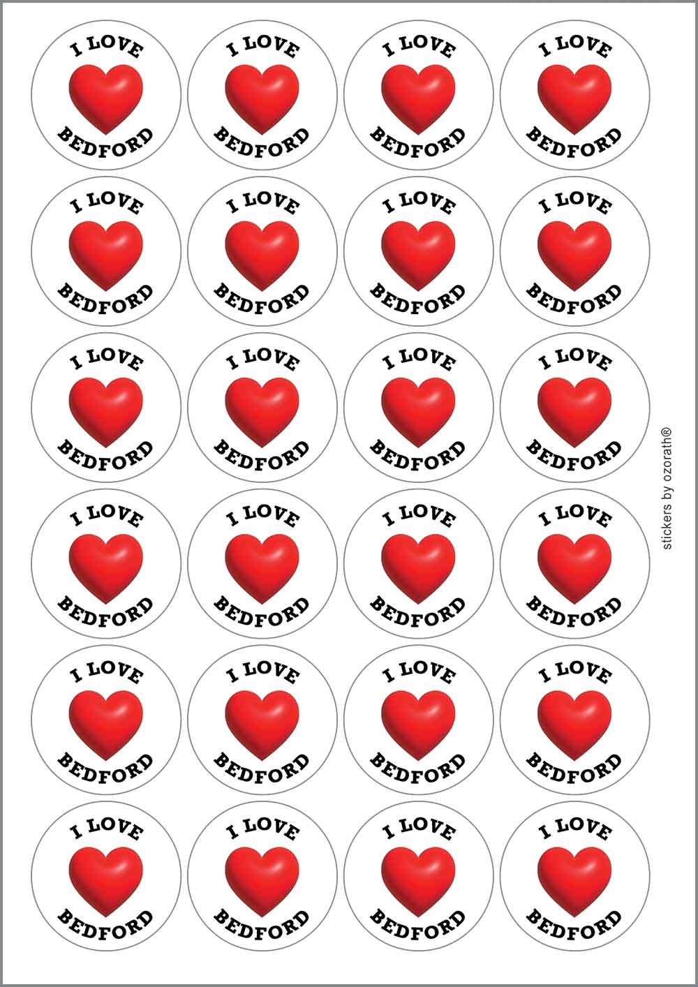 A picture of an A4 sheet of matte paper stickers