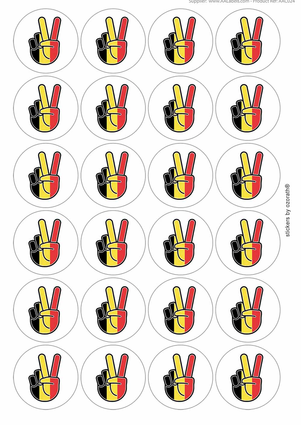 A picture of an A4 sheet of matte paper stickers