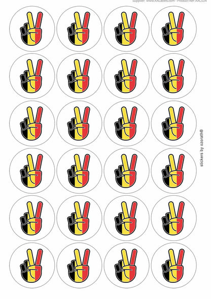 A picture of an A4 sheet of matte paper stickers