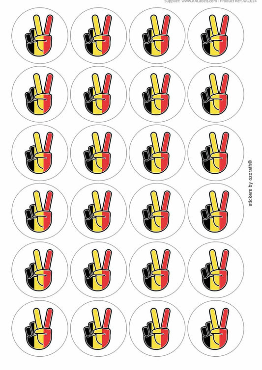 A picture of an A4 sheet of matte paper stickers