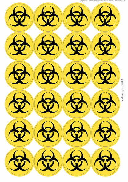 A picture of an A4 sheet of matte paper stickers