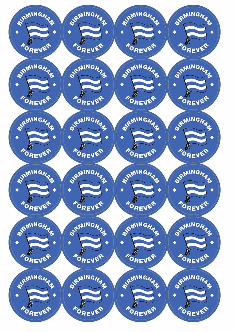 A picture of an A4 sheet of matte paper stickers