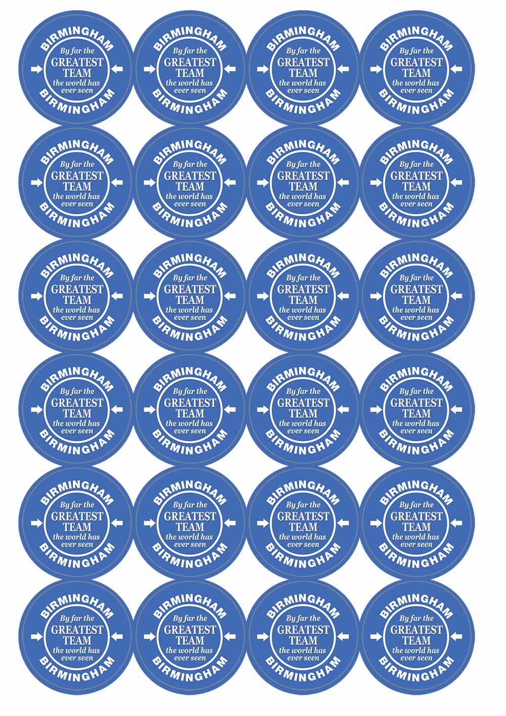 A picture of an A4 sheet of matte paper stickers