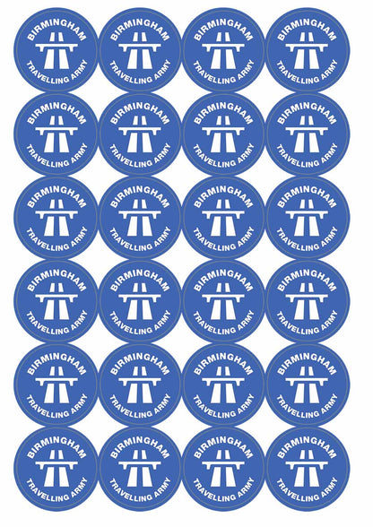 A picture of an A4 sheet of matte paper stickers