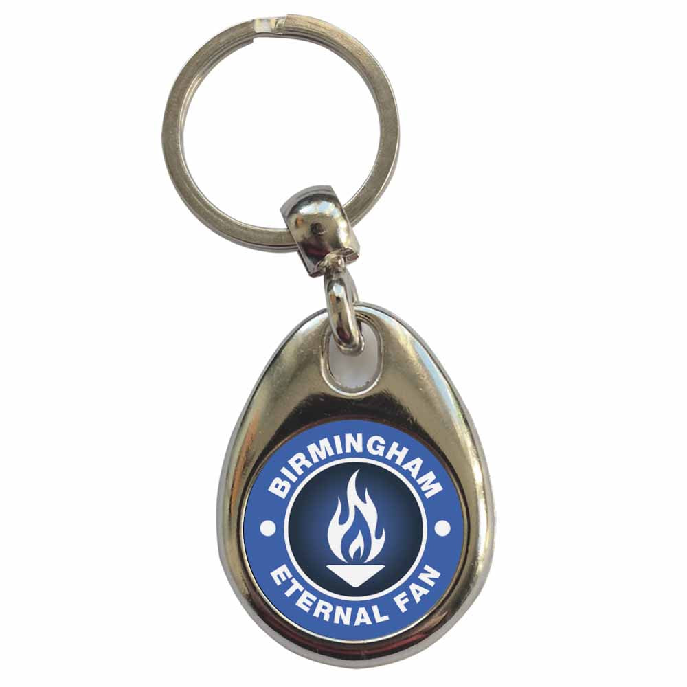 An image of a plain metal keyring