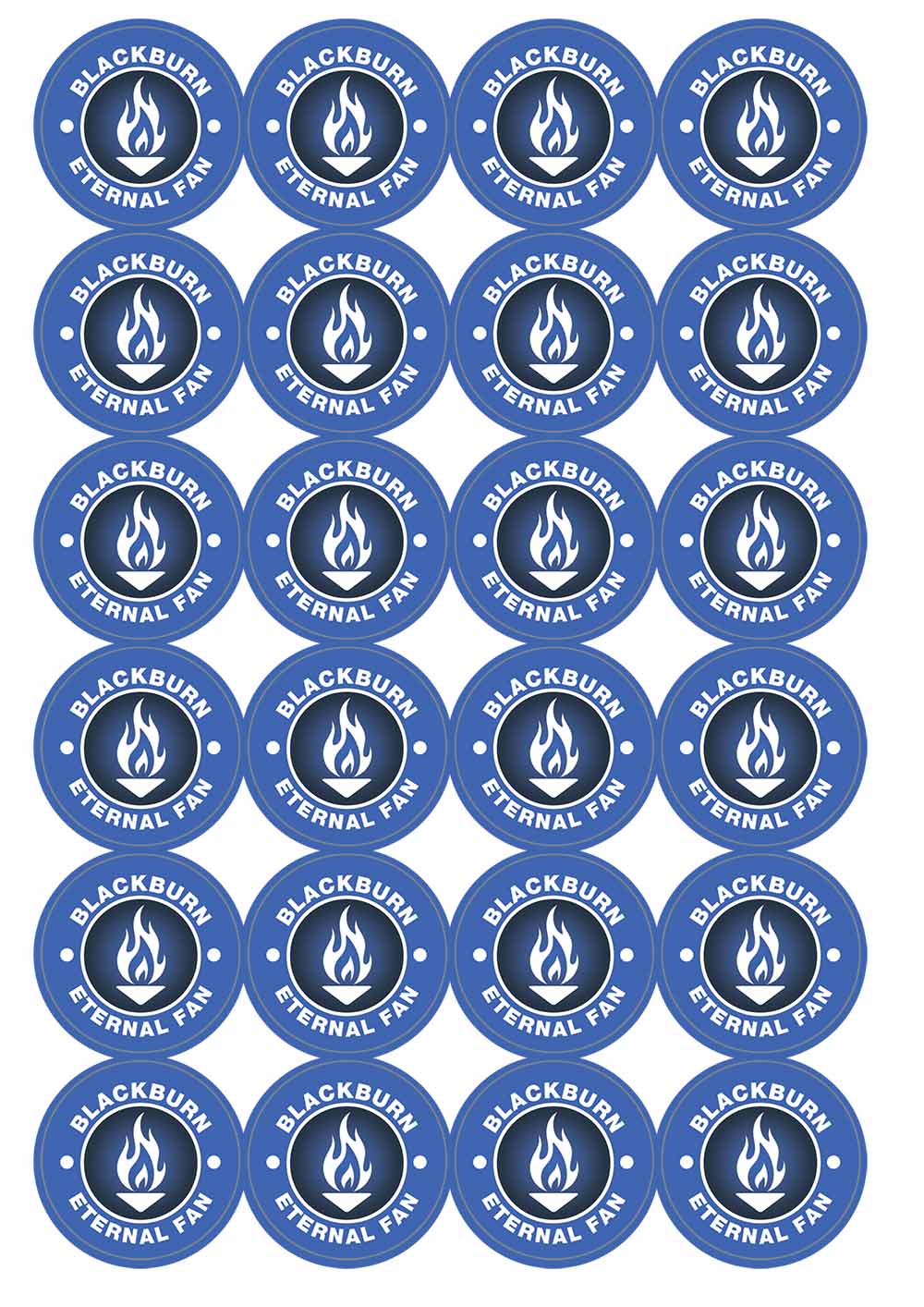 A picture of an A4 sheet of matte paper stickers
