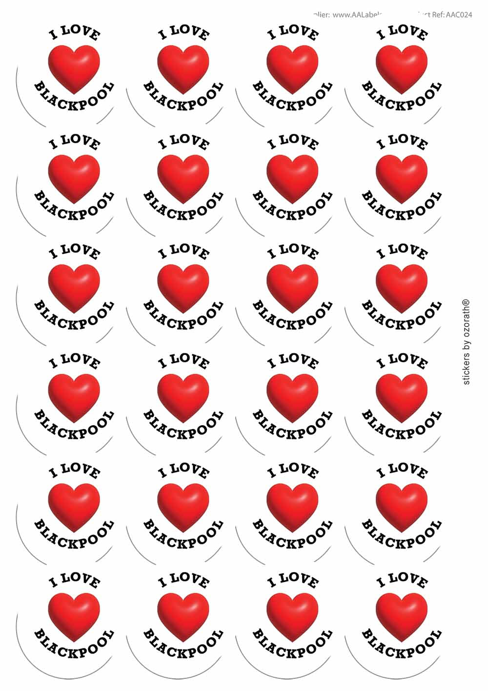 A picture of an A4 sheet of matte paper stickers