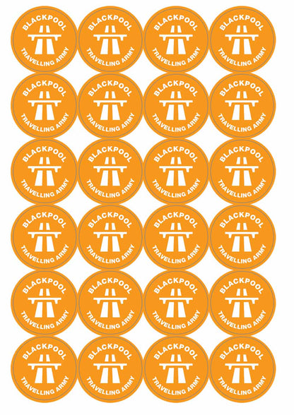A picture of an A4 sheet of matte paper stickers