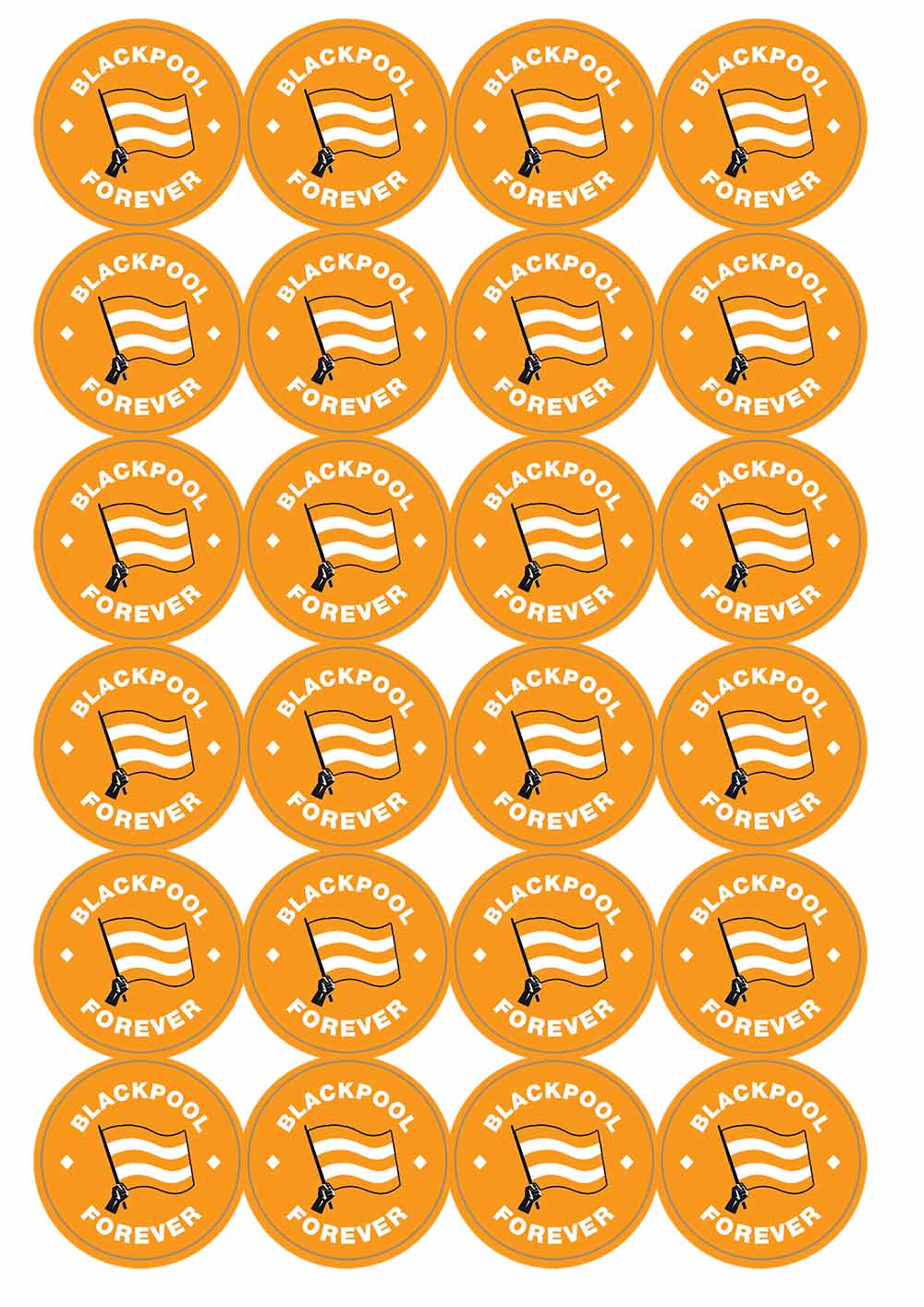 A picture of an A4 sheet of matte paper stickers