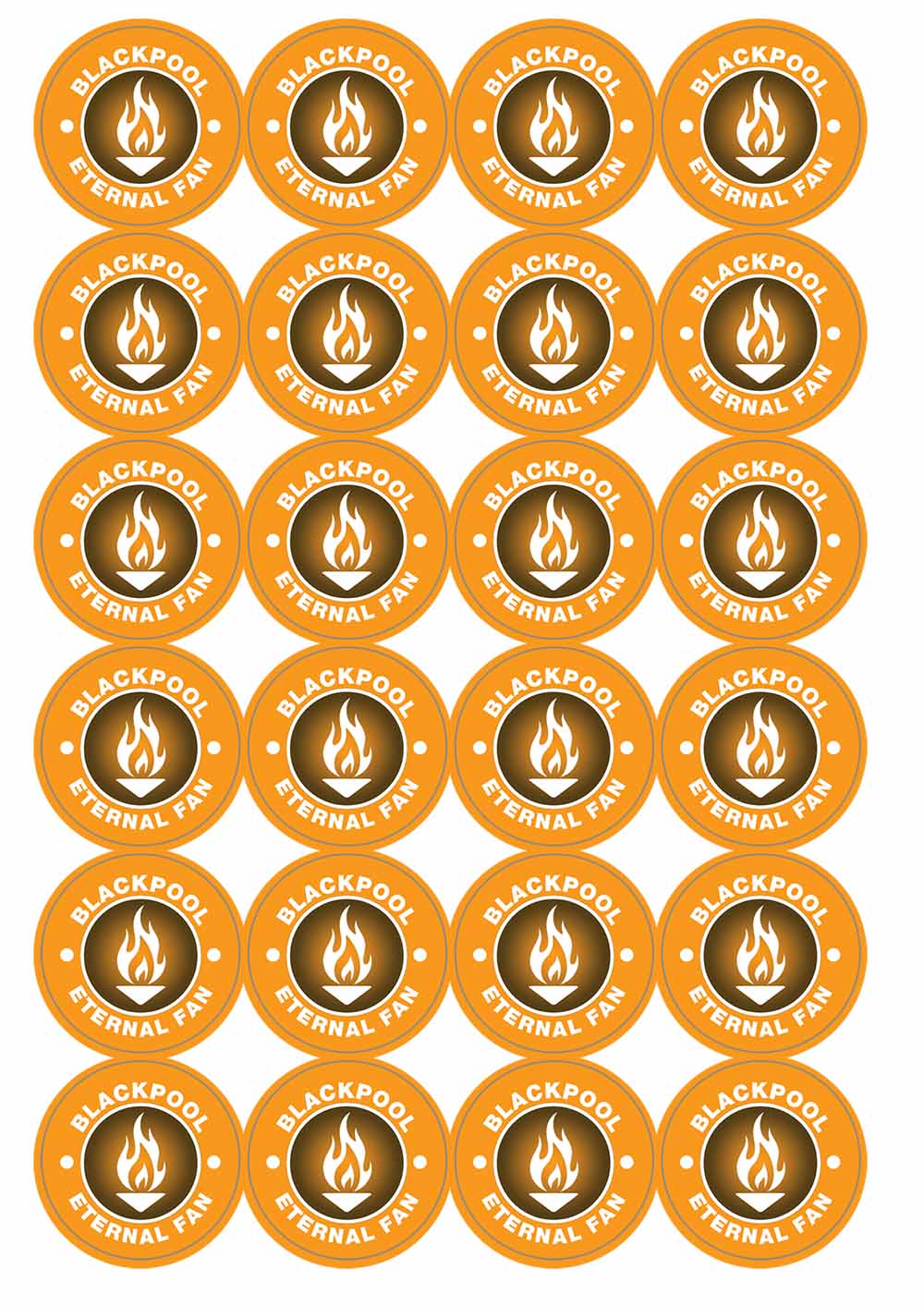 A picture of an A4 sheet of matte paper stickers