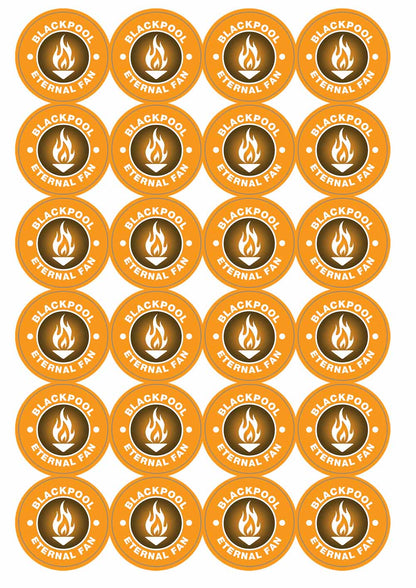A picture of an A4 sheet of matte paper stickers