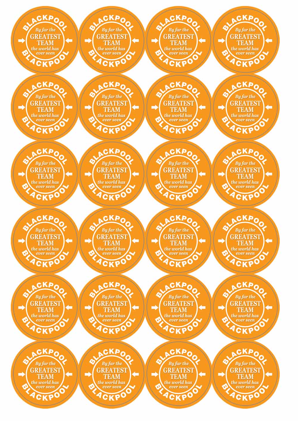 A picture of an A4 sheet of matte paper stickers