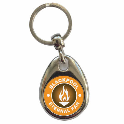 An image of a plain metal keyring