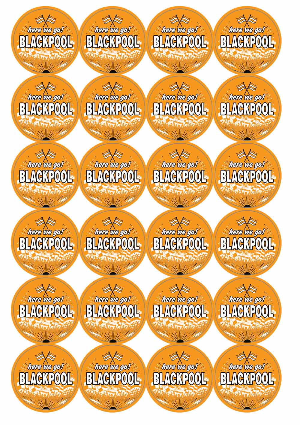 A picture of an A4 sheet of matte paper stickers