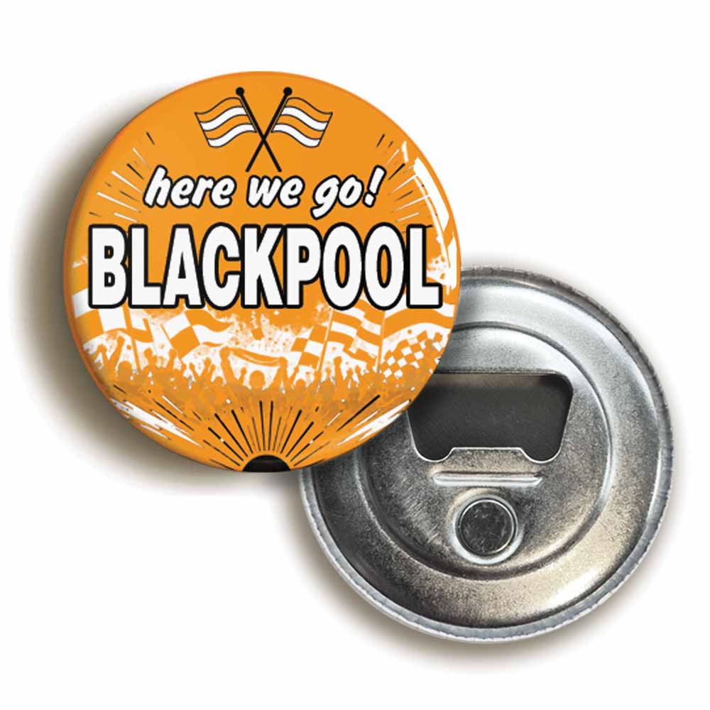 A picture of a bottle opener fridge magnet