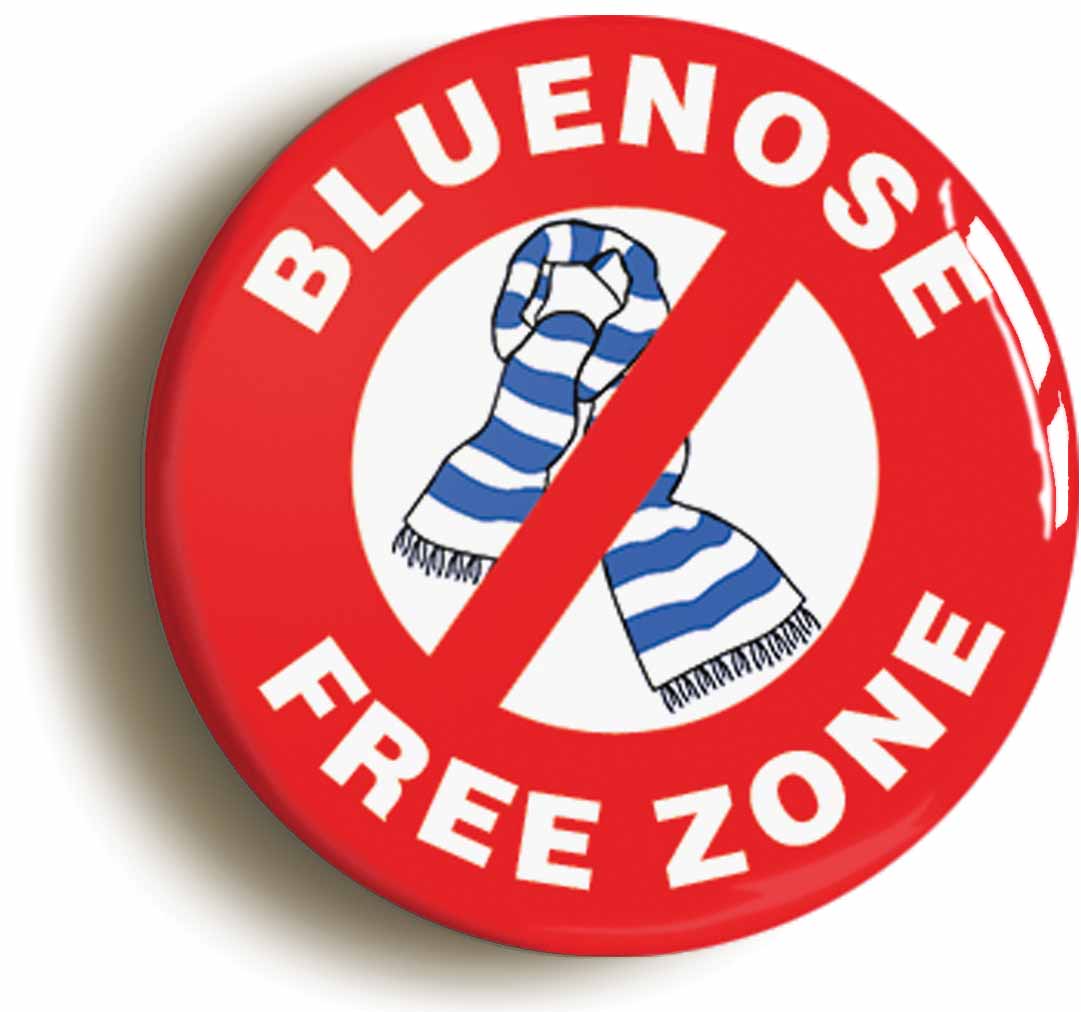 A picture of the front of the product, titled Bluenose Free Zone Circular 50mm Fridge Magnet