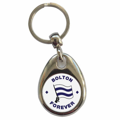 An image of a plain metal keyring