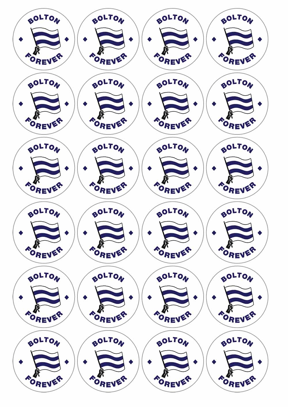 A picture of an A4 sheet of matte paper stickers
