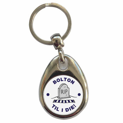 An image of a plain metal keyring