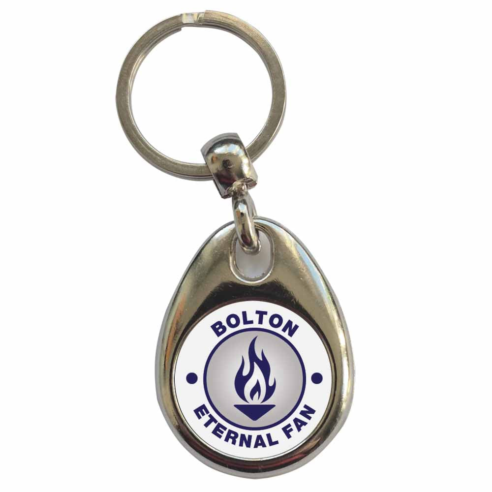 An image of a plain metal keyring