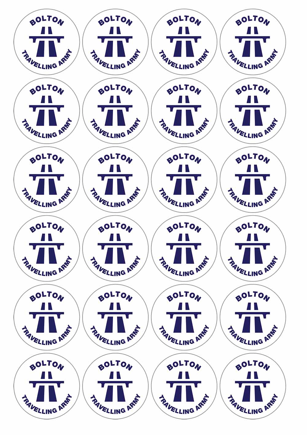 A picture of an A4 sheet of matte paper stickers