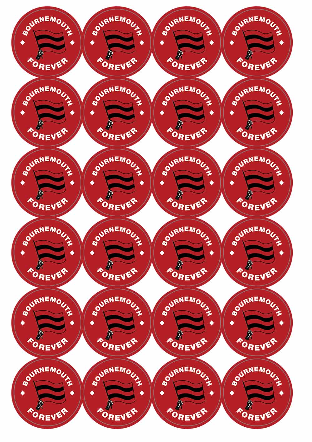 A picture of an A4 sheet of matte paper stickers