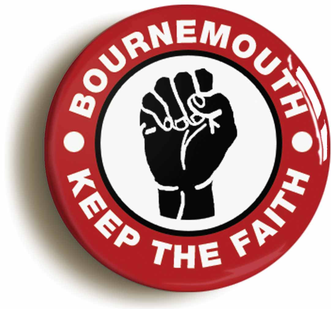 A picture of the front of the product, titled Bournemouth Keep The Faith Northern Soul Circular 50mm Fridge Magnet