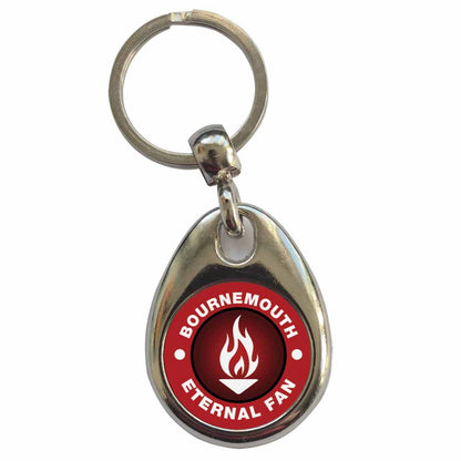 An image of a plain metal keyring