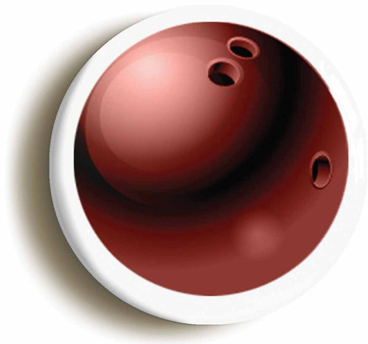 A picture of the front of the product, titled Bowling Ball Button Pin Badge