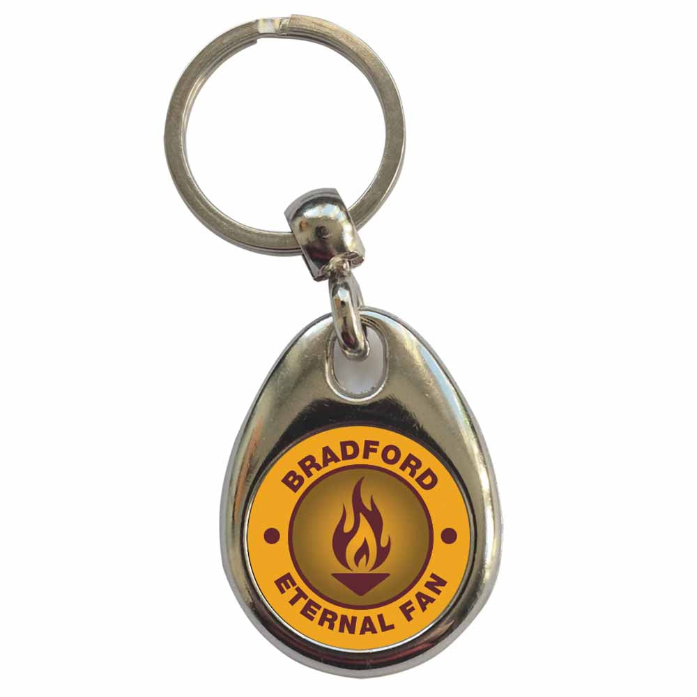 An image of a plain metal keyring