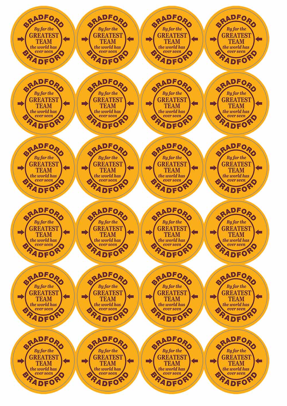 A picture of an A4 sheet of matte paper stickers