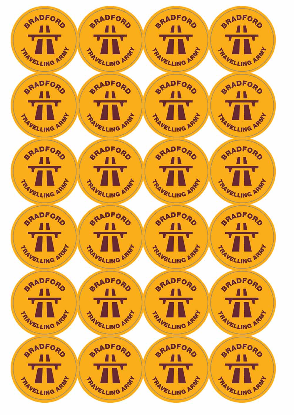 A picture of an A4 sheet of matte paper stickers