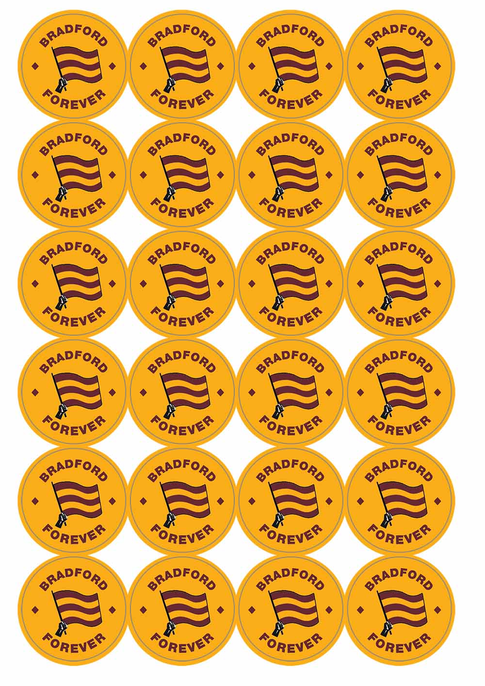 A picture of an A4 sheet of matte paper stickers