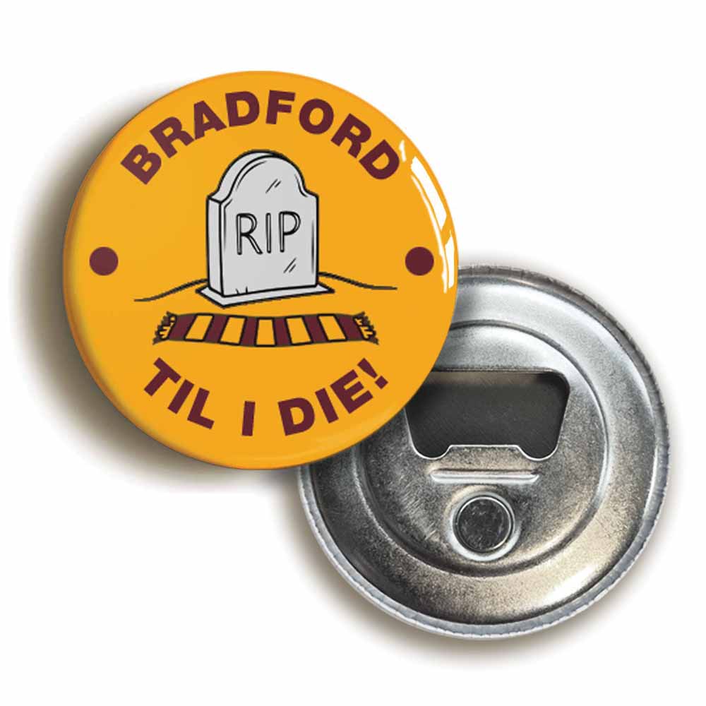 A picture of a bottle opener fridge magnet